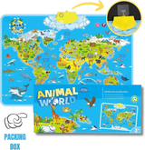 Interactive Talking Animal World Map with Sound For Kids