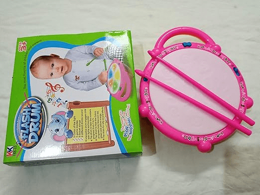Musical Light Sound Flash Drum with Sticks (168-23)