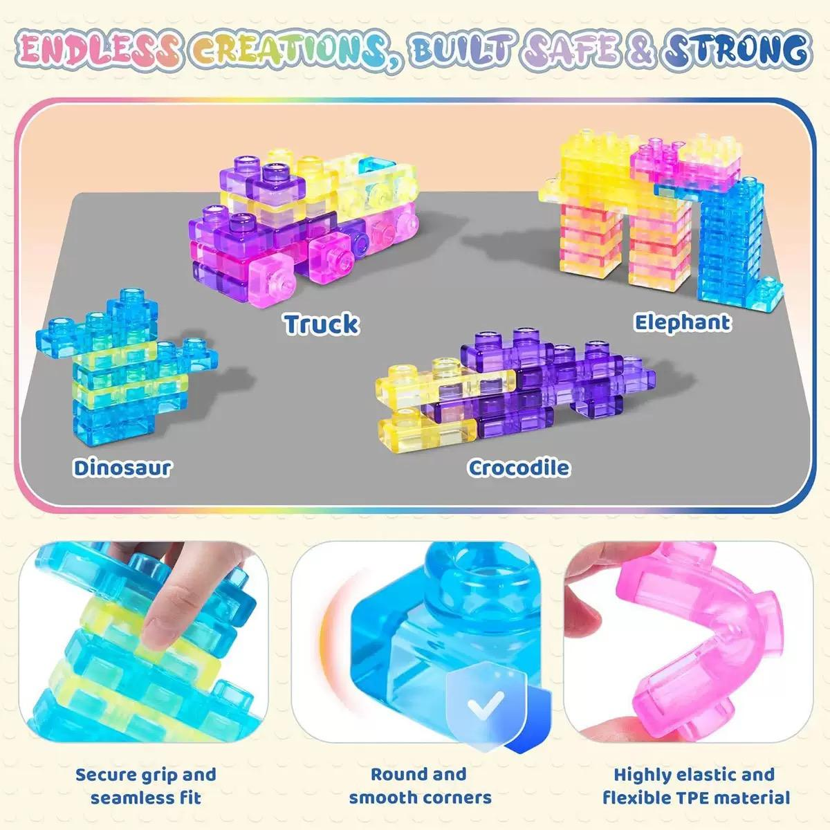 40PCS Transparent Jelly Building Blocks Set (GD2637)