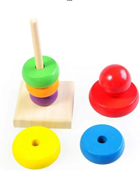 Wooden Stacking Rainbow Tower For Kids (2025-58)