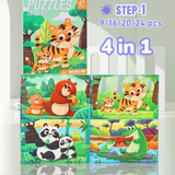 Creative Magnetic Puzzle Book for Kids (Fairy, Sea & Animal Themes)