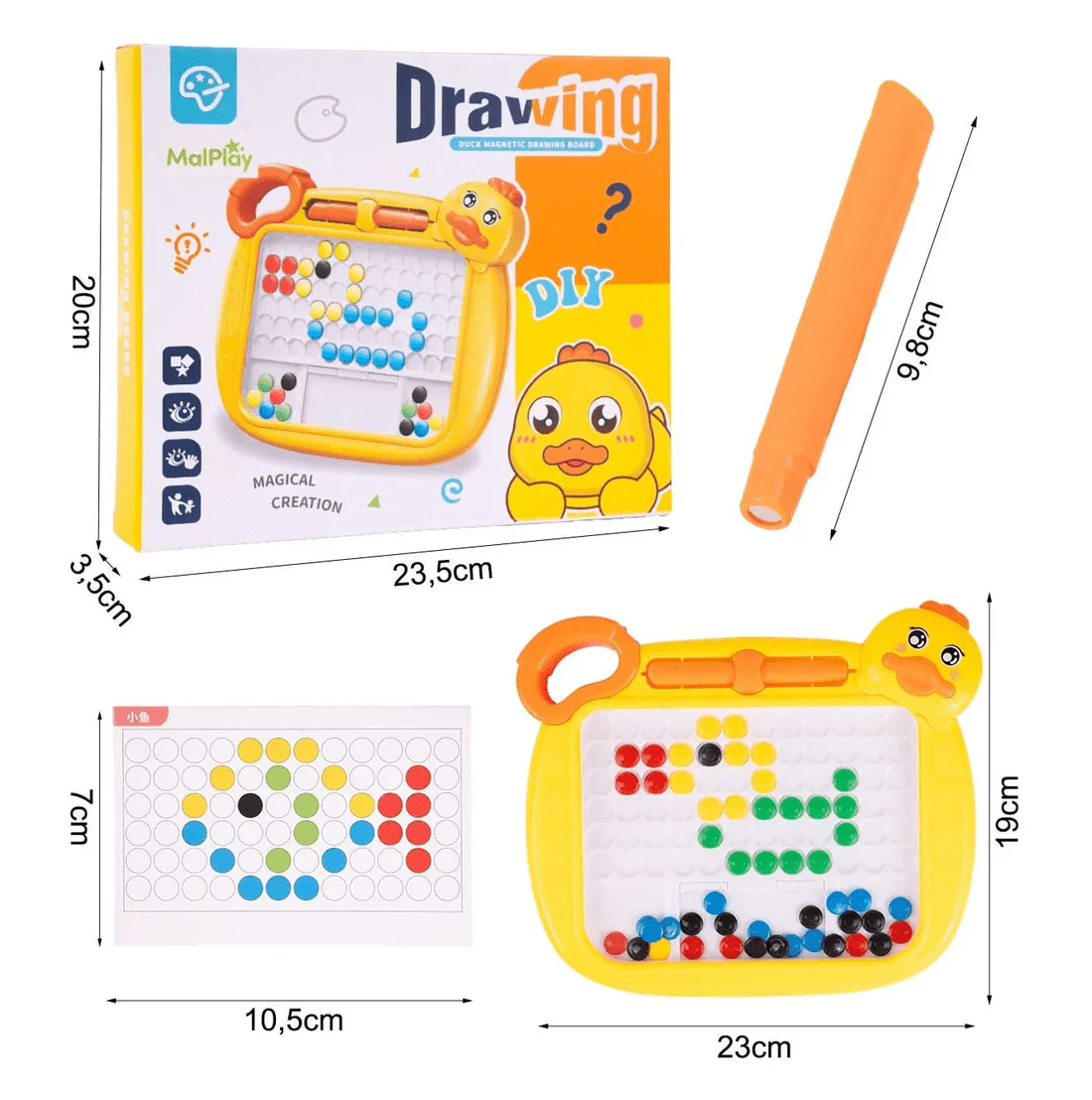 Duck Magnetic Bead Drawing Board for Kids (2337)