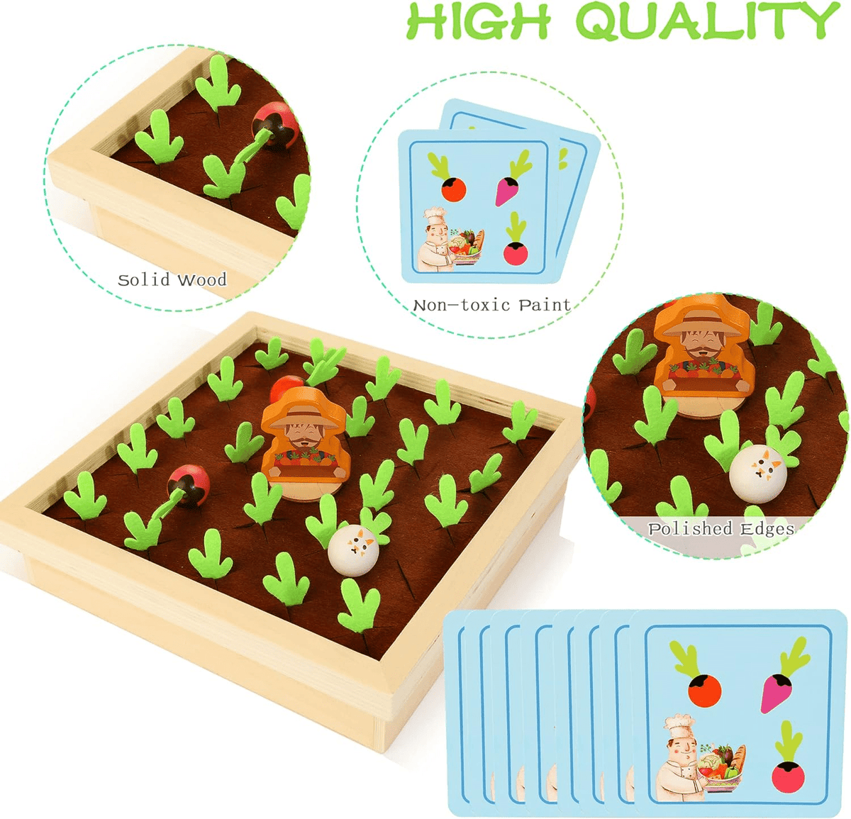 Wooden Vegetable Harvest Learning Game (YT-3688)