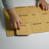 Wooden Signs, Shapes and Puzzles Stencils Set (12Pc)