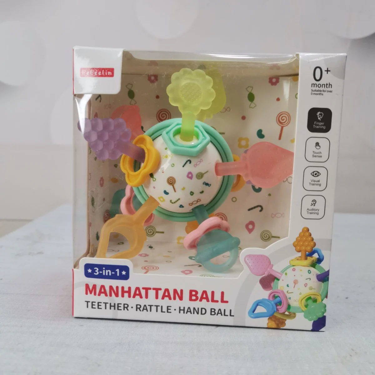 3 in 1 Teether Ball For Babies (1127-1A)