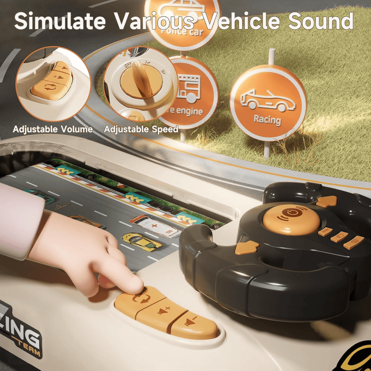Simulated Driving Car Racing Game For Kids (662-6)