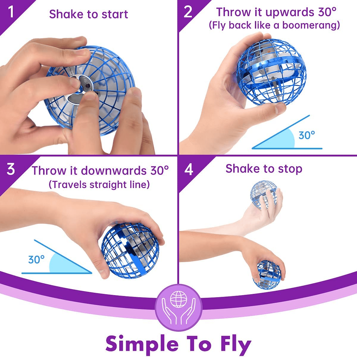 Magic Fly Spinning Ball For Kids (JM-918)