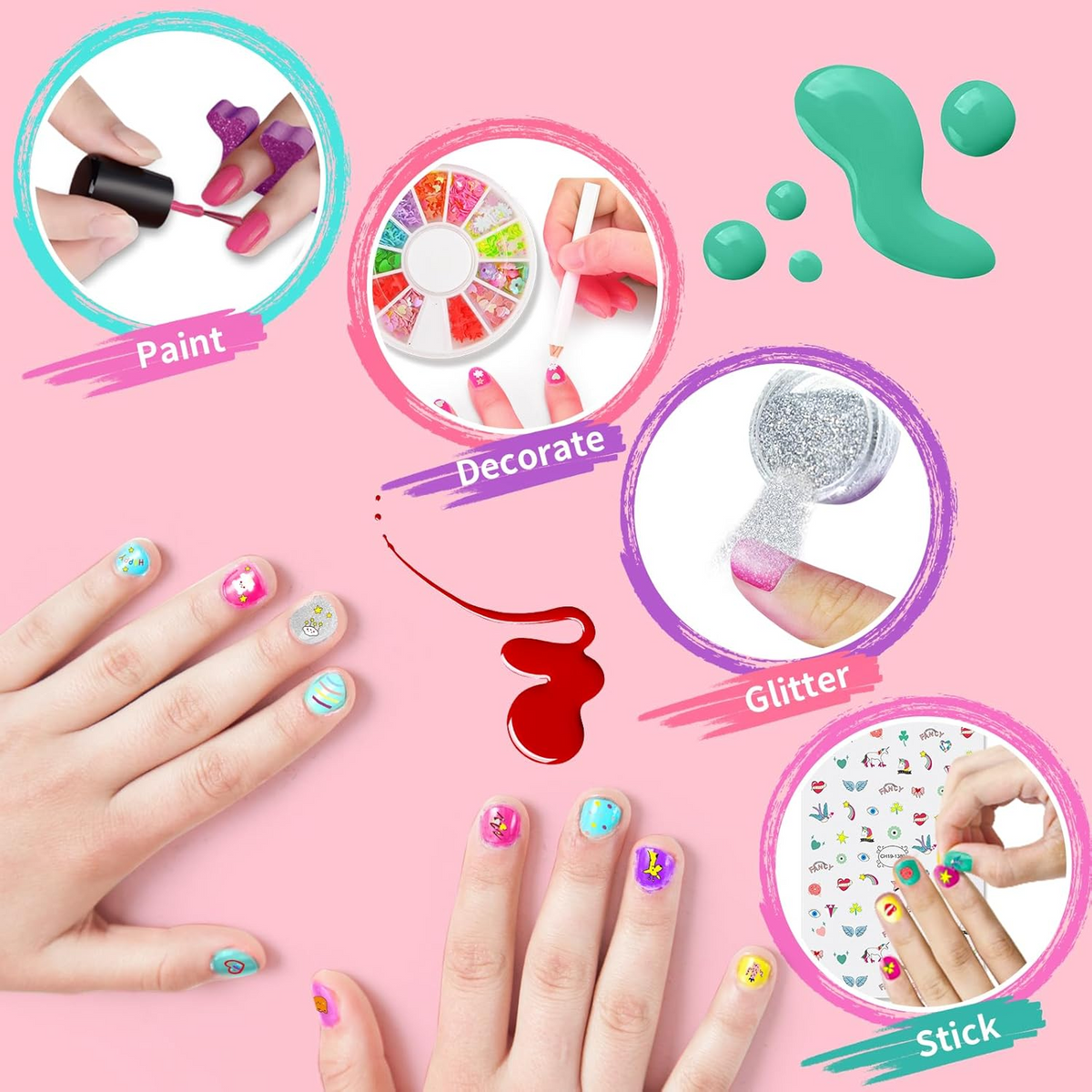 Beauty Nail Polish Kit With Dryer for Kids (MYQ-F01)