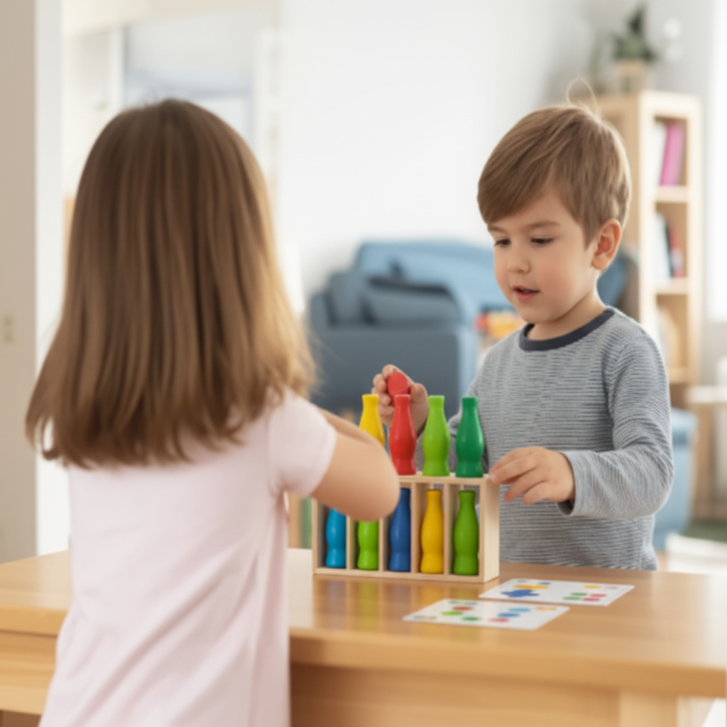 Color Matching Puzzle Bottles – 10pcs Set with Storage Box (2025-15)