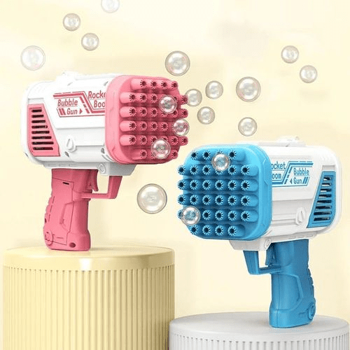 32 Hole Blue Bubble Gun - Toynix