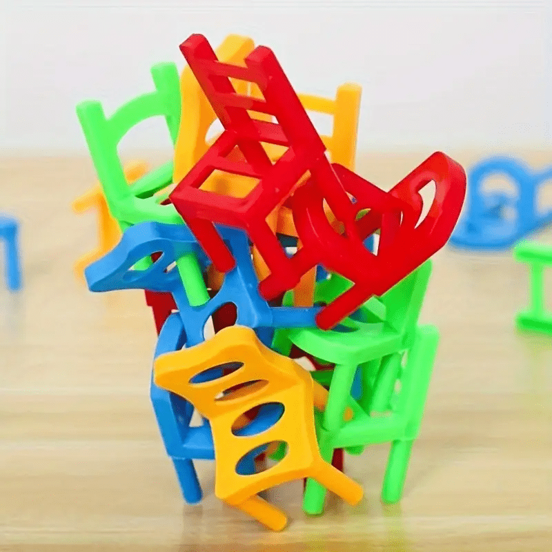 Stacking Chairs Balance Puzzle Battle Building Blocks Game (188D-60)
