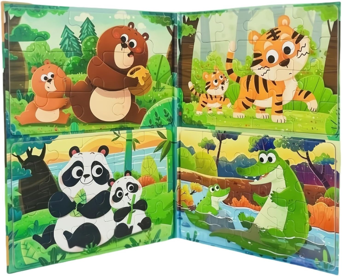 Creative Magnetic Puzzle Book for Kids (Fairy, Sea & Animal Themes)