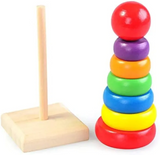 Wooden Stacking Rainbow Tower For Kids (2025-58)