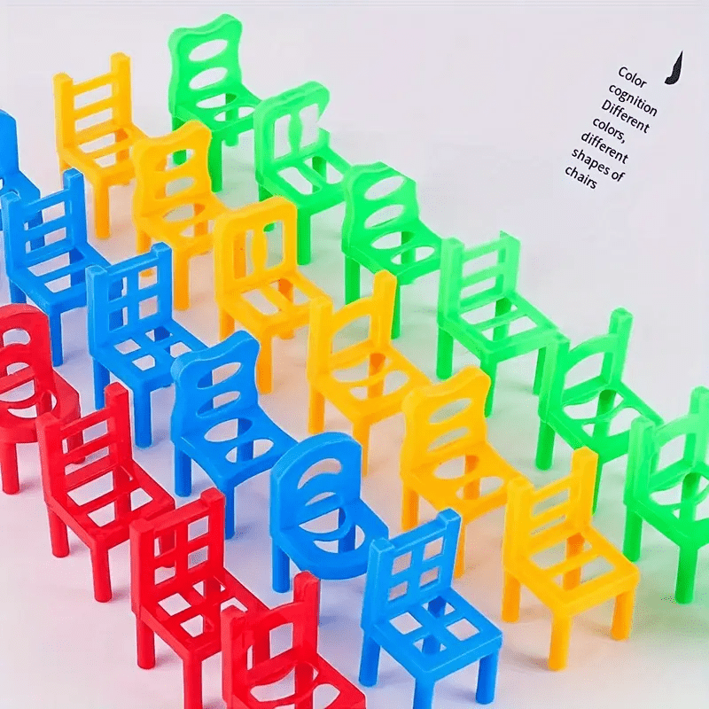 Stacking Chairs Balance Puzzle Battle Building Blocks Game (188D-60)