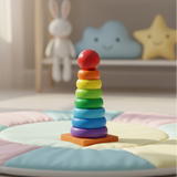 Wooden Stacking Rainbow Tower For Kids (2025-58)