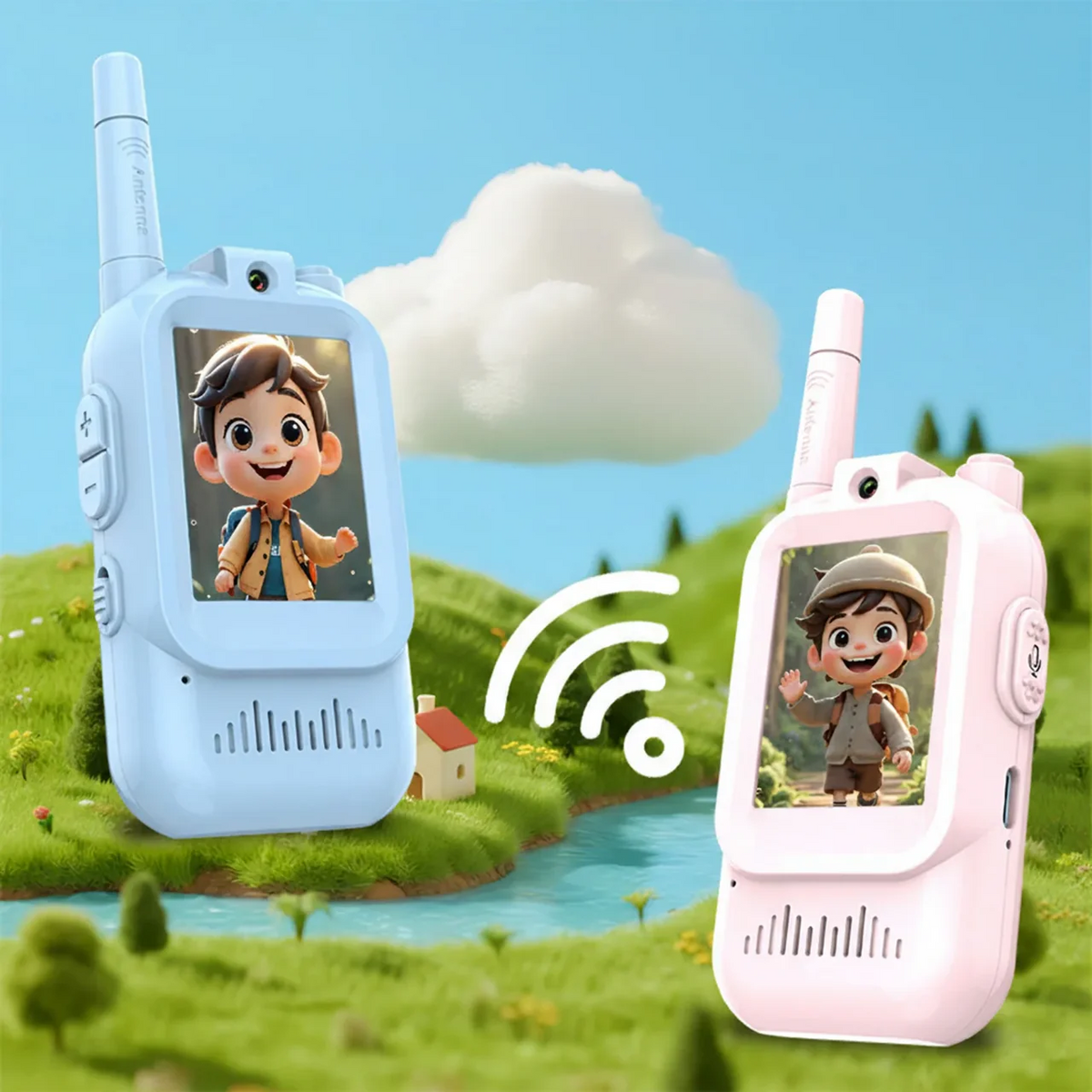 2Pcs Rechargeable Kids Video Walkie Talkie Set (K300)
