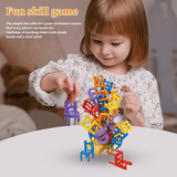 Stacking Chairs Balance Puzzle Battle Building Blocks Game (188D-60)