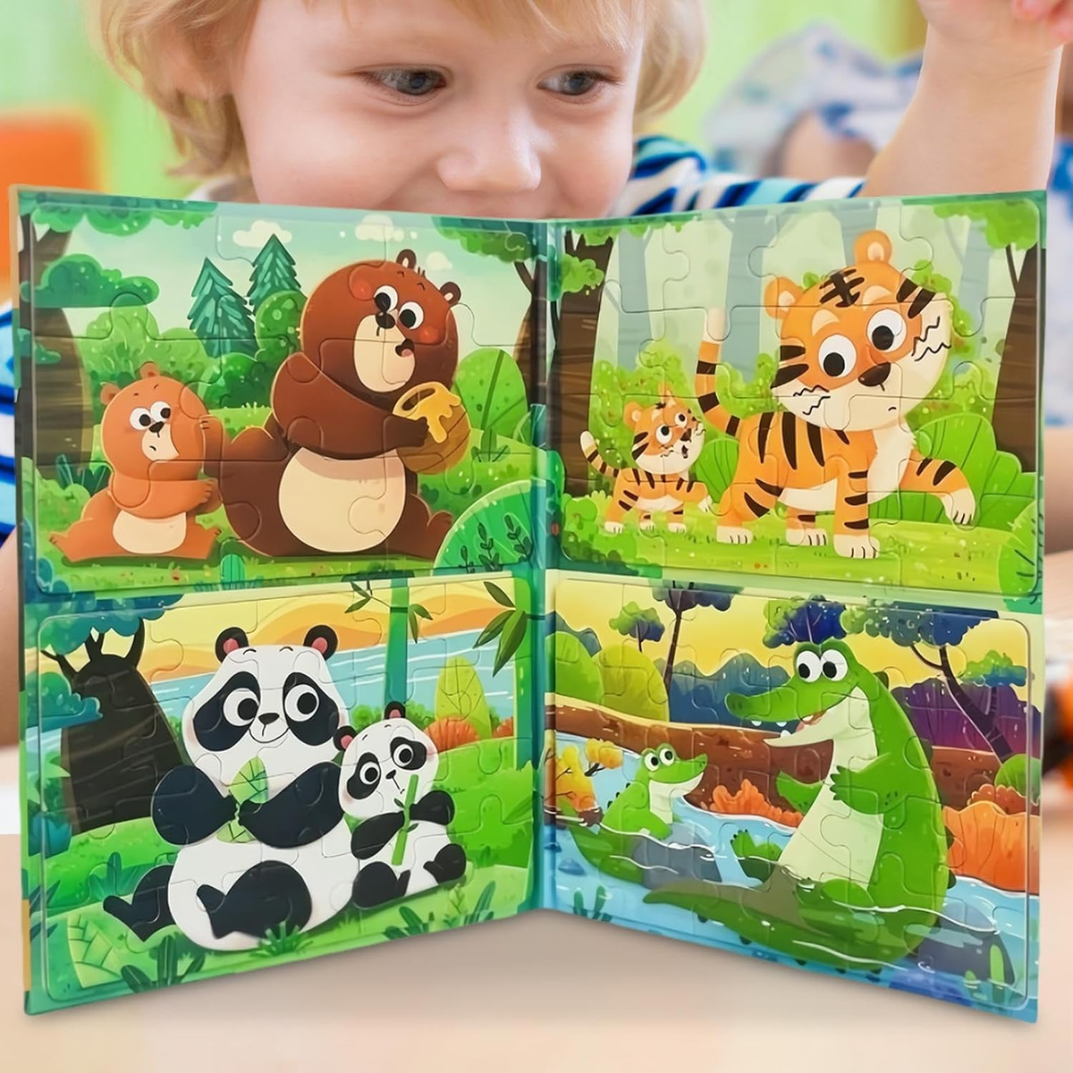 Creative Magnetic Puzzle Book for Kids (Fairy, Sea & Animal Themes)