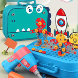 Creative 3D Drill Toy Set Space Simulation Screw Tool Box Random (232pcs)