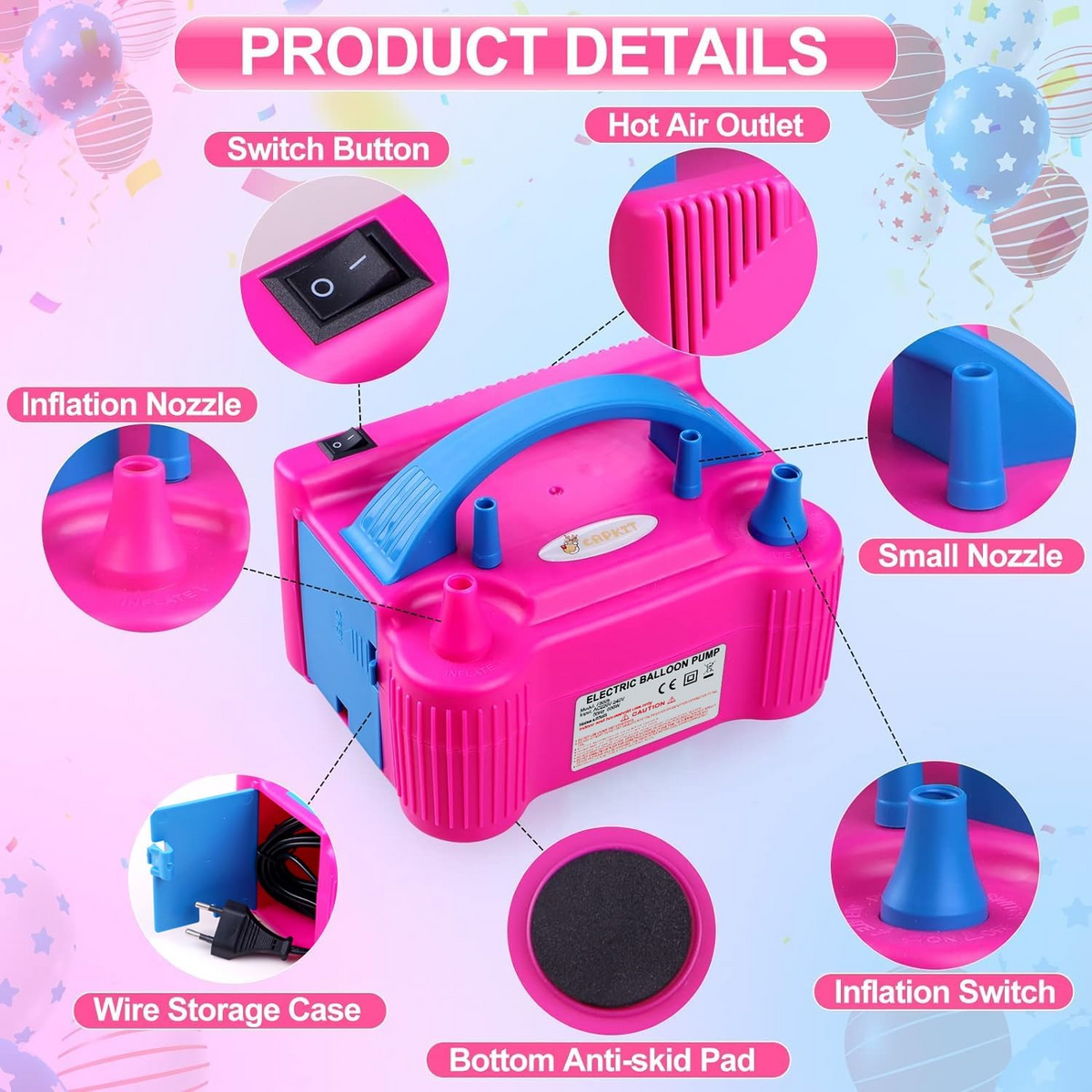 Electric Air Balloon Pump Set