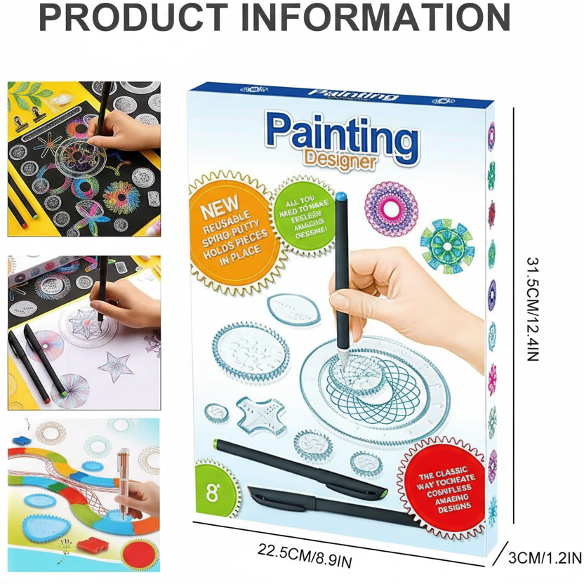 Educational Spirograph Painting Designer Set for Kids (3337A)