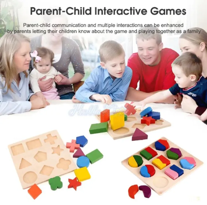 Wooden Puzzle Shapes Educational Toy For Kids - 1 PC (Random) | 2025-7