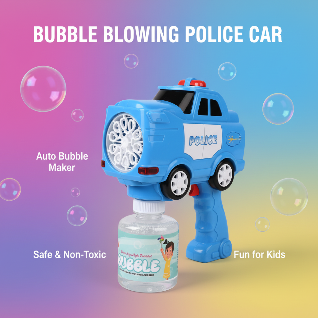 police car bubble target toy for kids bubble shooting toy car Pakistan