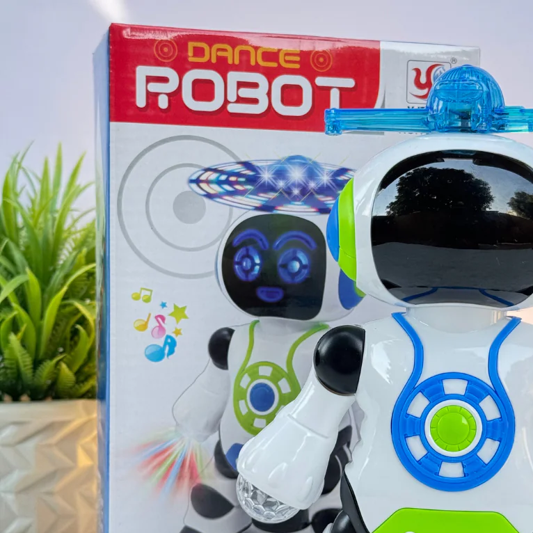 3D Flashing Lights Robot for Kids Toy With 360 Degree Rotation