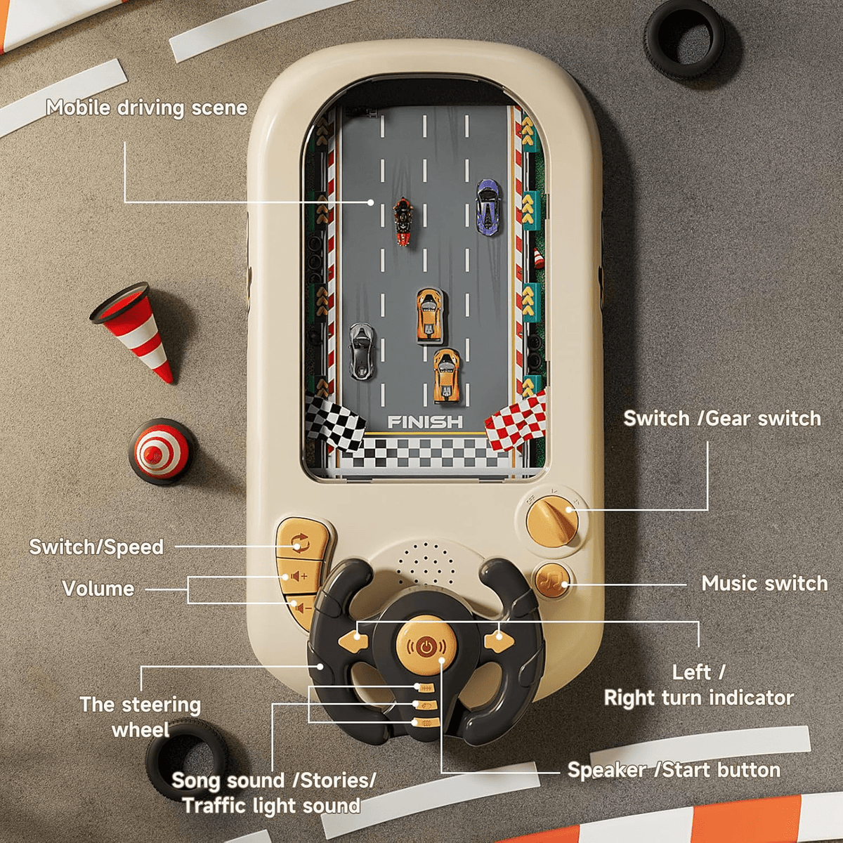 Simulated Driving Car Racing Game For Kids (662-6)
