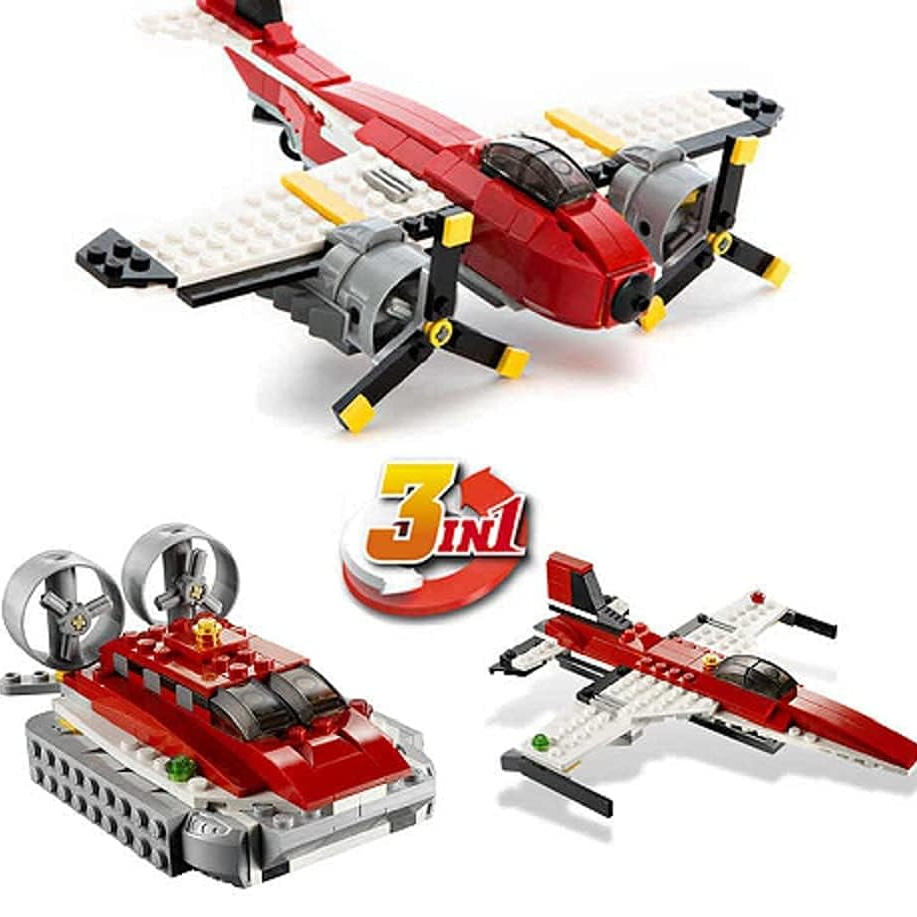 Architect 3-in-1 Fighter Jet, Boat & Airplane Building Blocks – 241+ Pcs