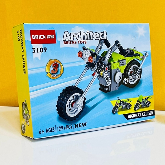 Architect Highway Cruiser 3-in-1 Building Blocks Toy – (129 Pieces | 3109)