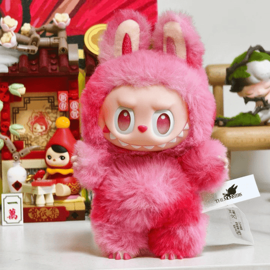 Labubu Big Into Energy Monster Plush Keychain - 1 PC (Red) - Toynix