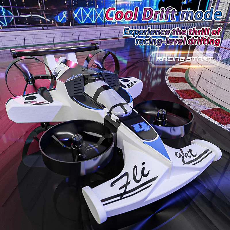 2-in-1 RC Drift Car & Flying Drone Toy for Kids