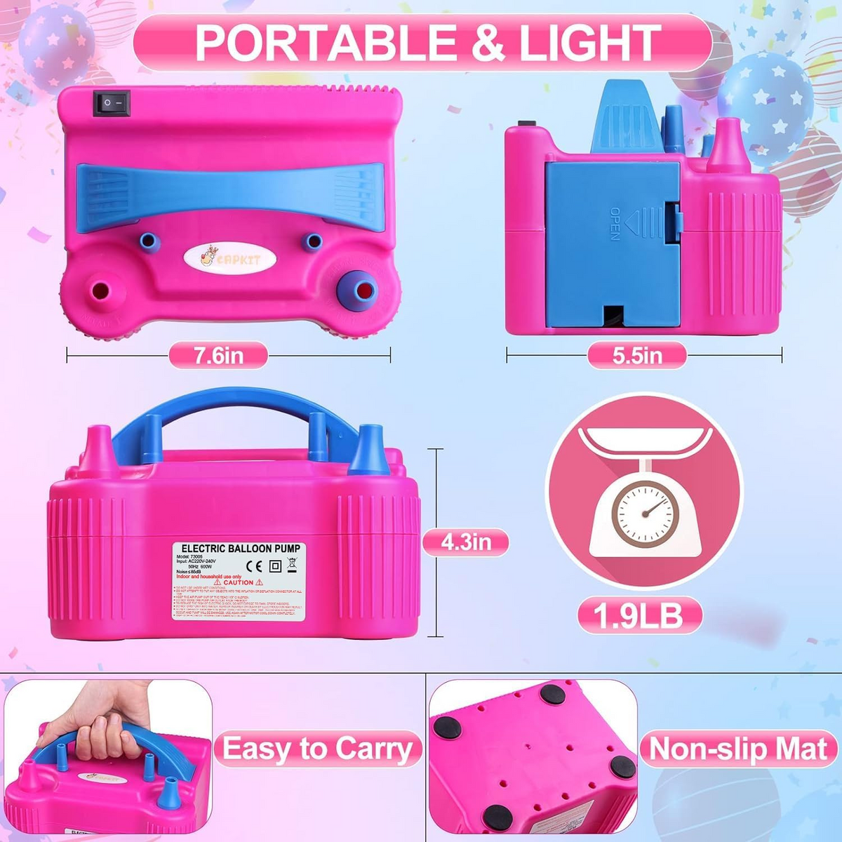 Electric Air Balloon Pump Set