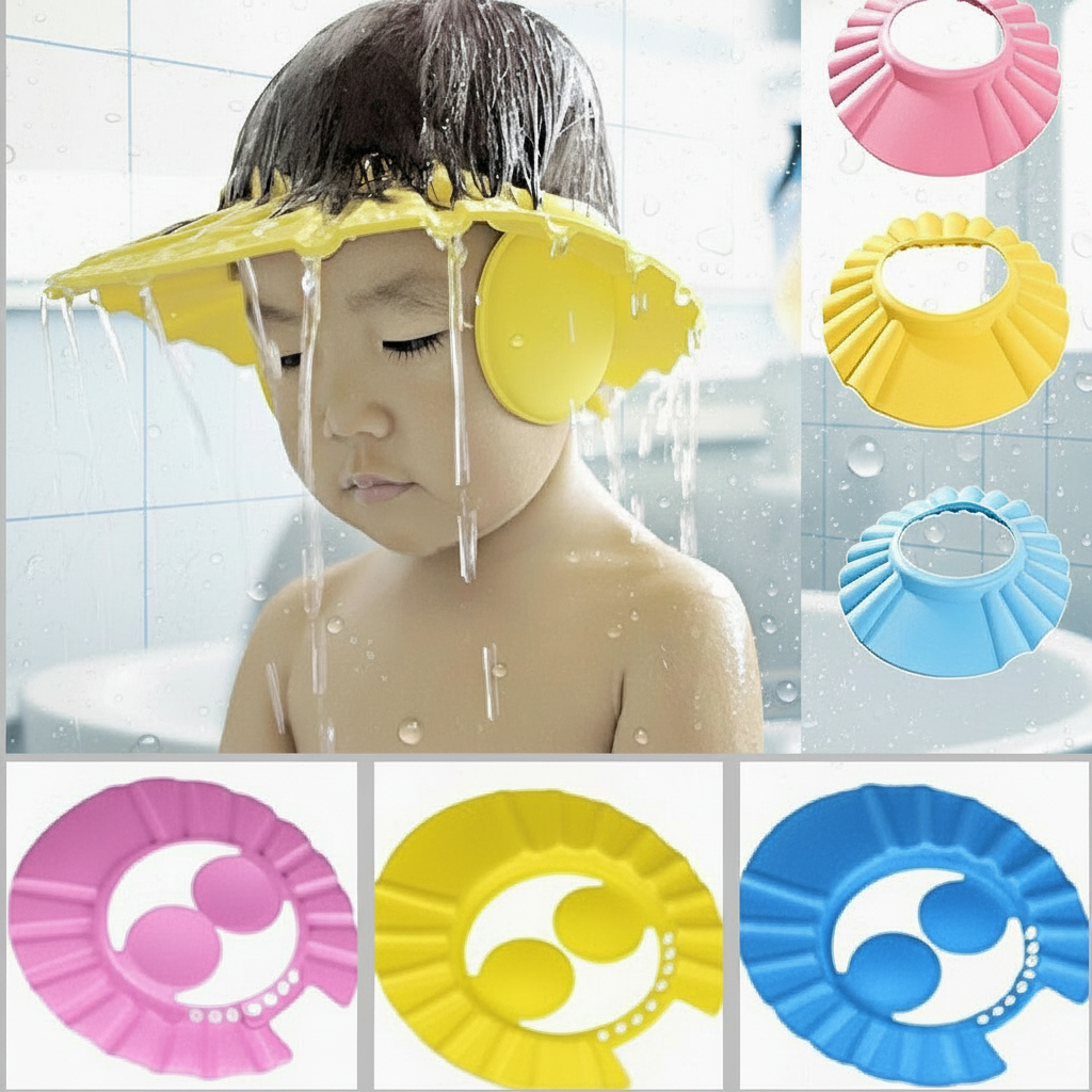 Safe Shampoo Shower Bathing Protect Soft Cap Hat for Babies & Kids (A070)