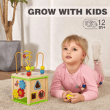 Wooden Activity Cube Board for Kids Hand and Eye Coordination (2025-1 )