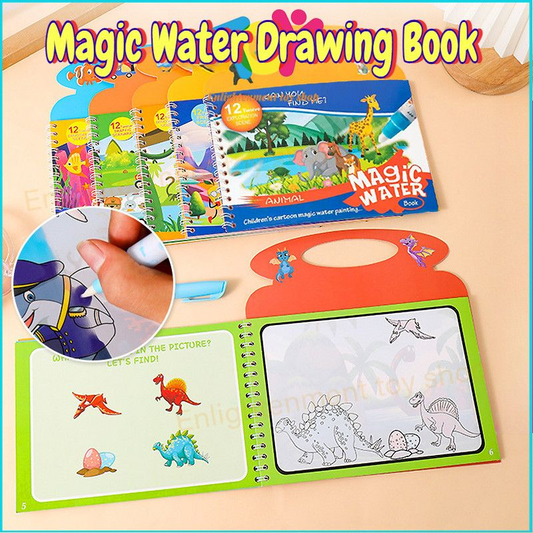 Reusable Drawing Magic Water Pen Coloring Book For kids