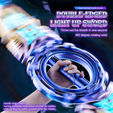 Rotatable Dual-Blade Sword with Retractable Spin, Light & Sound (002)