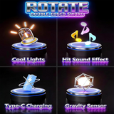 Rotatable Dual-Blade Sword with Retractable Spin, Light & Sound (002)