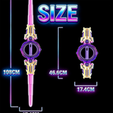 Rotatable Dual-Blade Sword with Retractable Spin, Light & Sound (002)