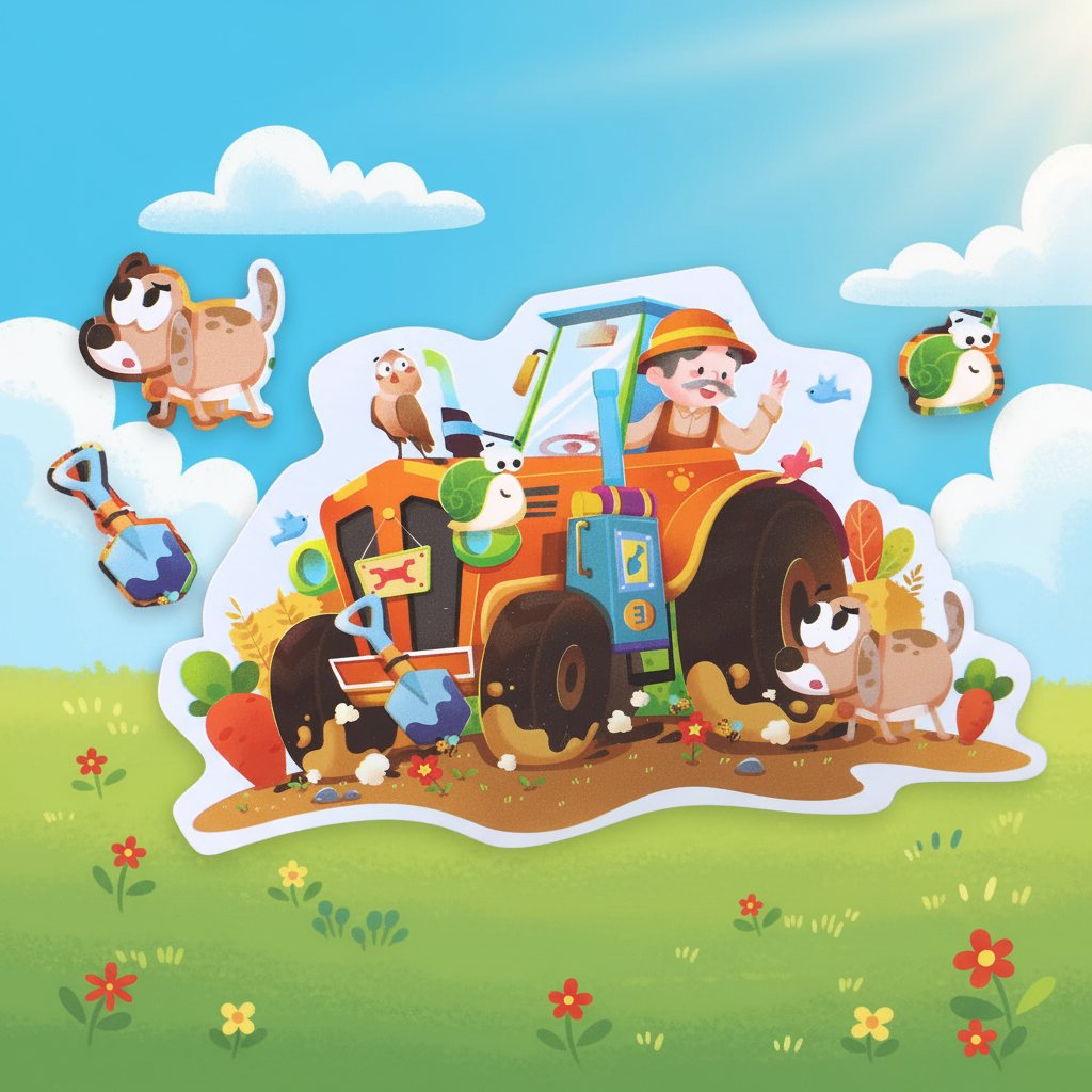 57 Pcs Farmer Car Jigsaw Puzzle for Kids (88728)