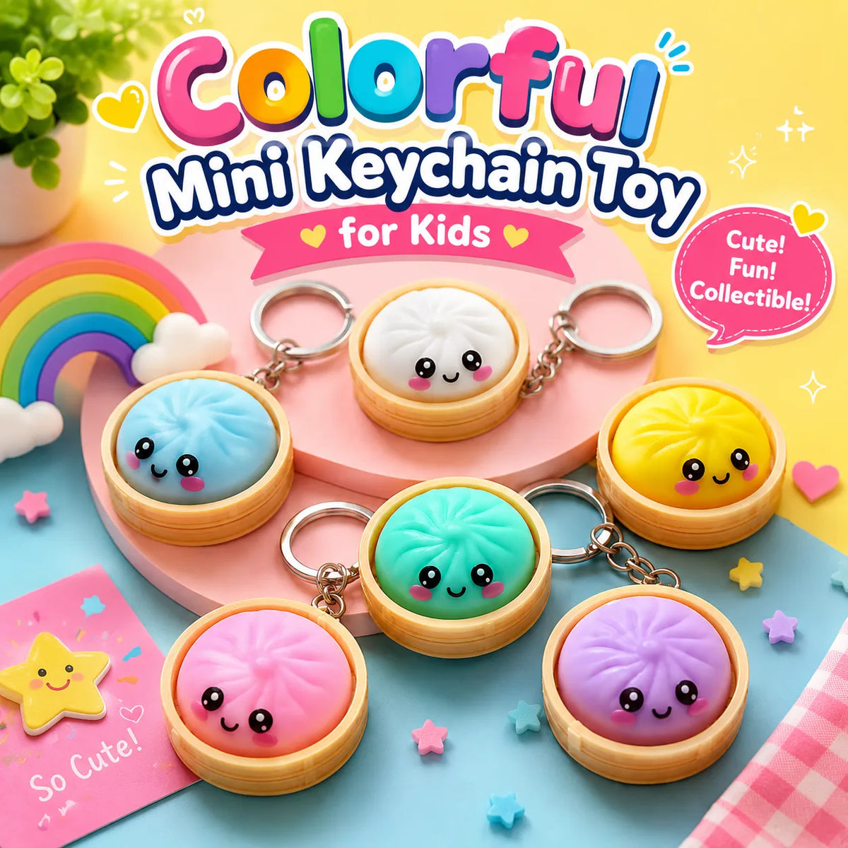 Colorful Mini Dumpling Keychain (DS)