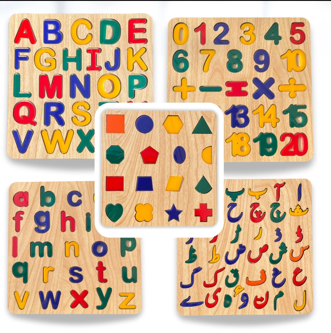 Early Educational Wooden Colorful 3D Learning Board
