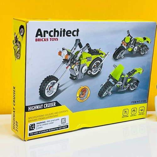 Architect Highway Cruiser 3-in-1 Building Blocks Toy – (129 Pieces | 3109)