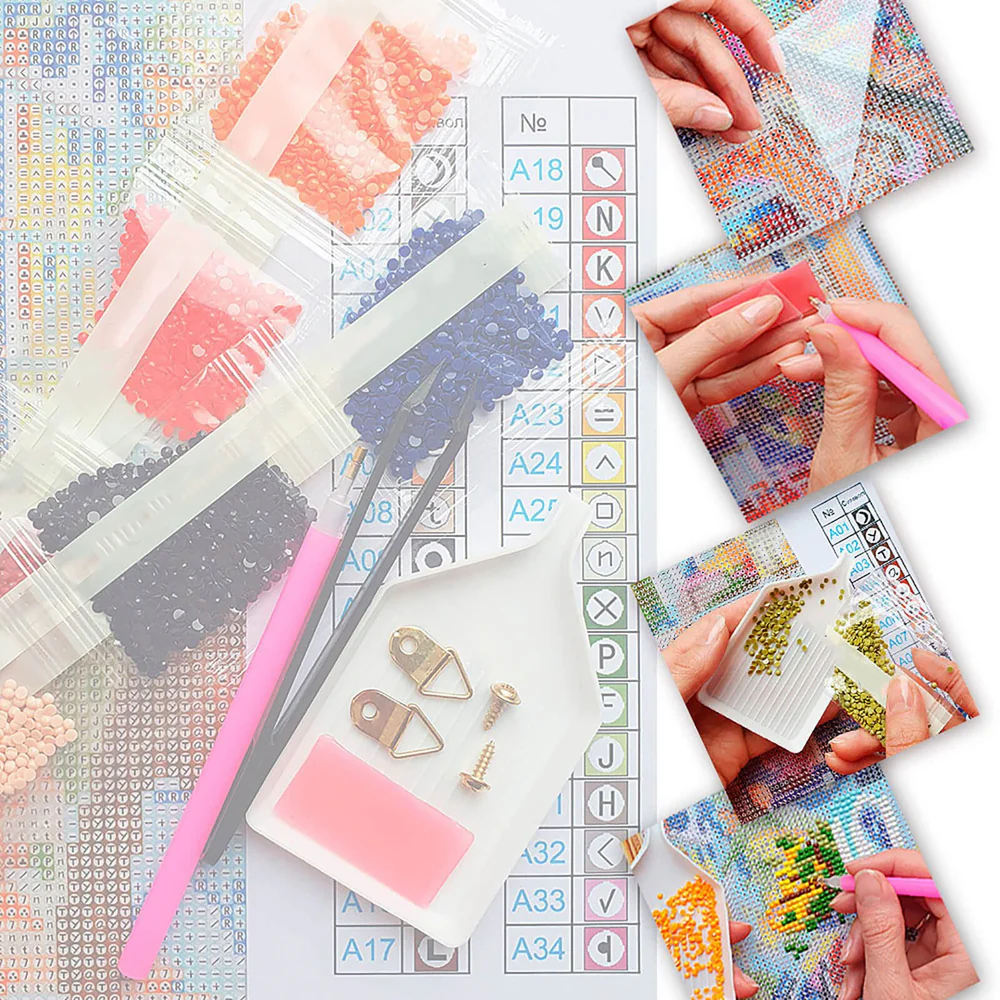 Small 5D Diamond Painting Kit For Home Decoration (Random Designs | PVC-2030)