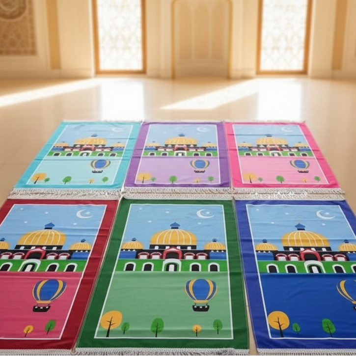 Children’s Prayer Mat Set with Tasbeeh and Digital Counter