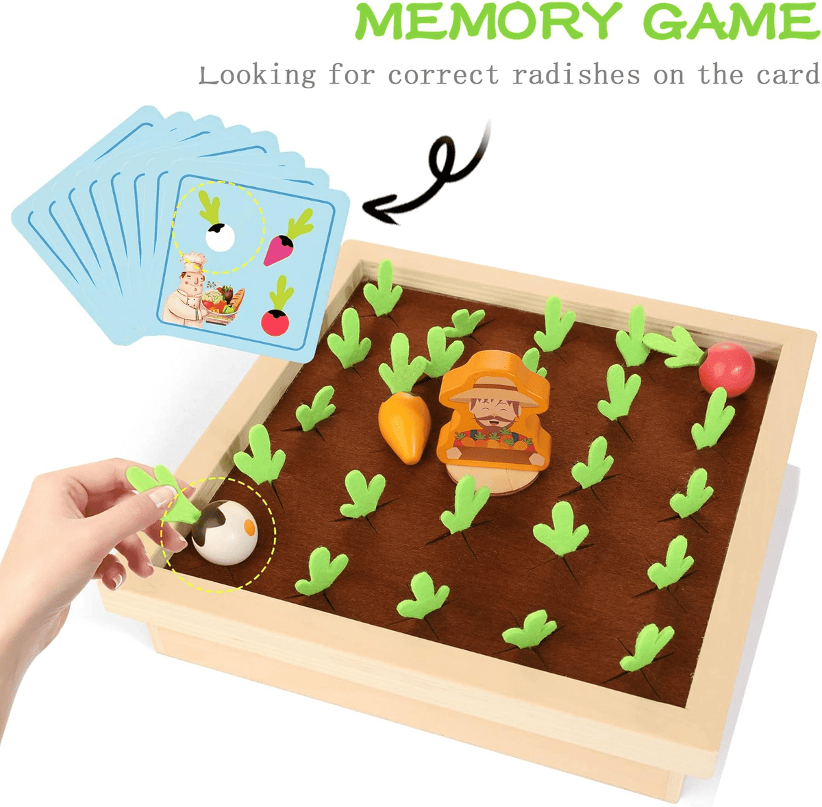 Wooden Vegetable Harvest Learning Game (YT-3688)