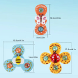 3 in 1 Baby Rattles Set with Suction Cup Spinner Toy (6329)