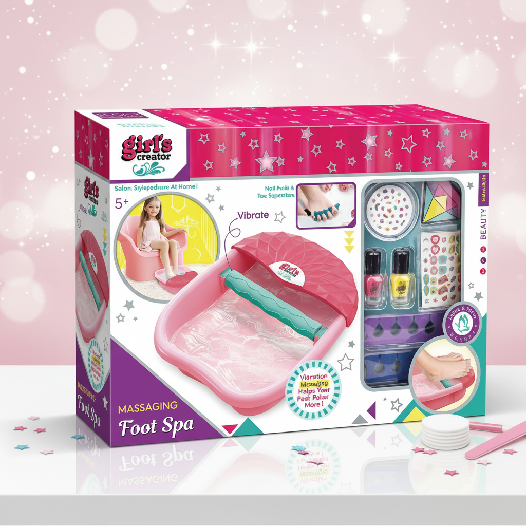 2 in 1 Foot Spa Massager with Nail Set For Kids (MBK-590)