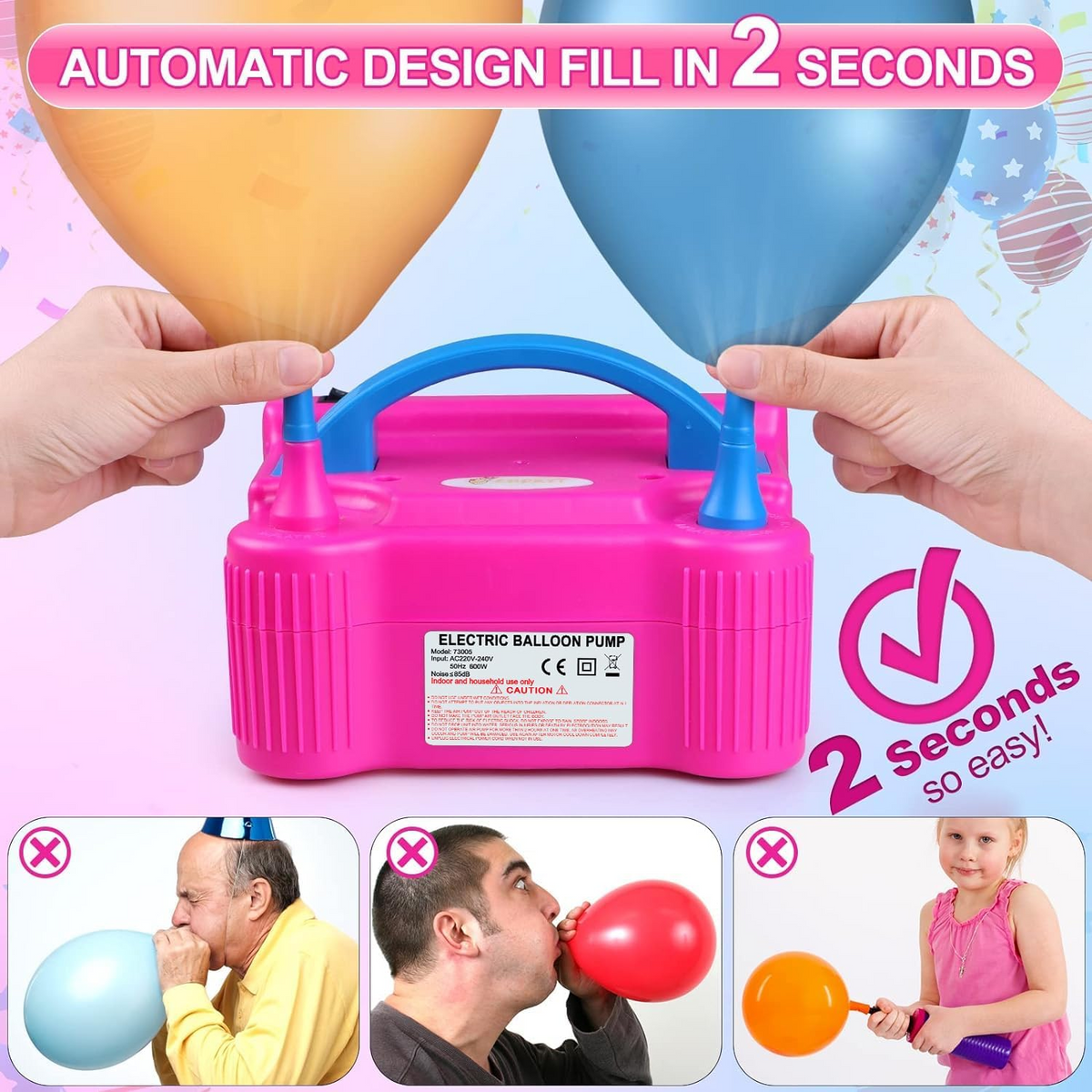 Electric Air Balloon Pump Set